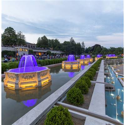 Landscape Fountain01-Decorative water with shifting light and forms
