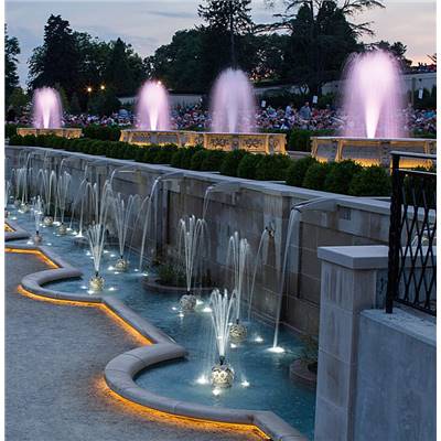 Landscape Fountain01-Decorative water with shifting light and forms